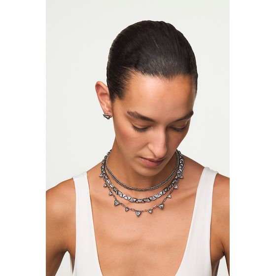 Colar Correntaria Shanghai Prata Boho